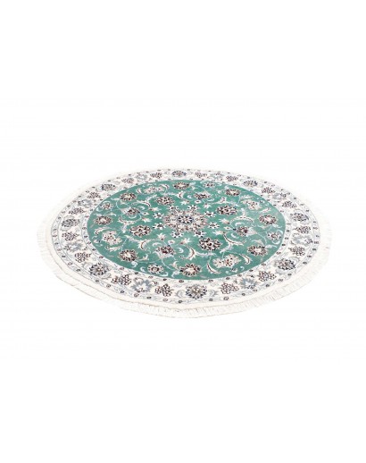Tappeto Nain Kashmar Persia bianco blu 150x150
