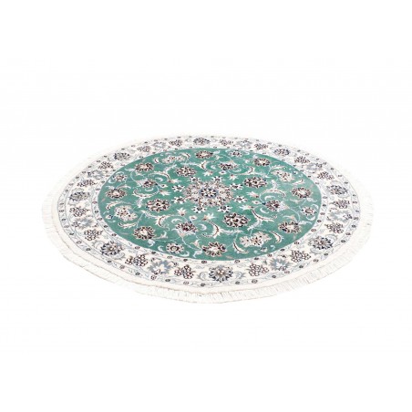 Tappeto Nain Kashmar Persia bianco blu 150x150