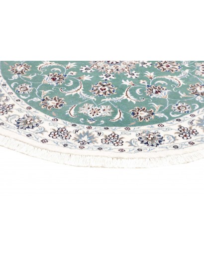 Tappeto Nain Kashmar Persia bianco blu 150x150