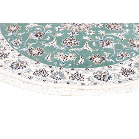 Tappeto Nain Kashmar Persia bianco blu 150x150