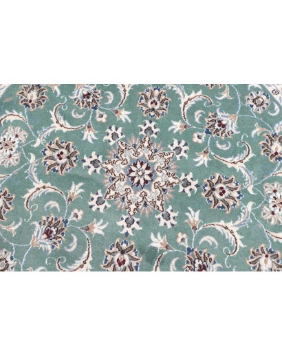 Tappeto Nain Kashmar Persia bianco blu 150x150