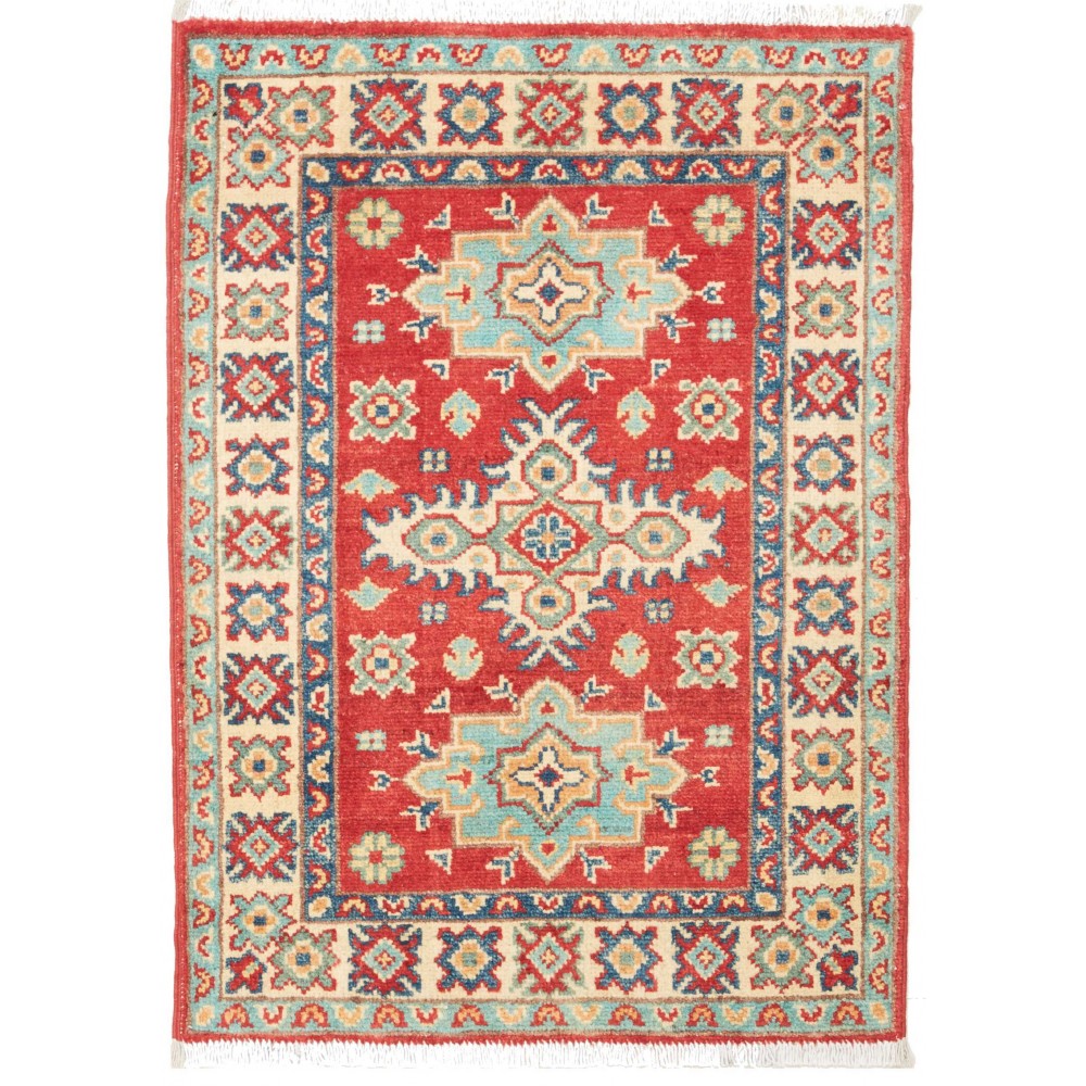 Tappeto Kazak Pakistan beige rosso 62x85 Tappeto Kazak Pakistan beige rosso 62x85