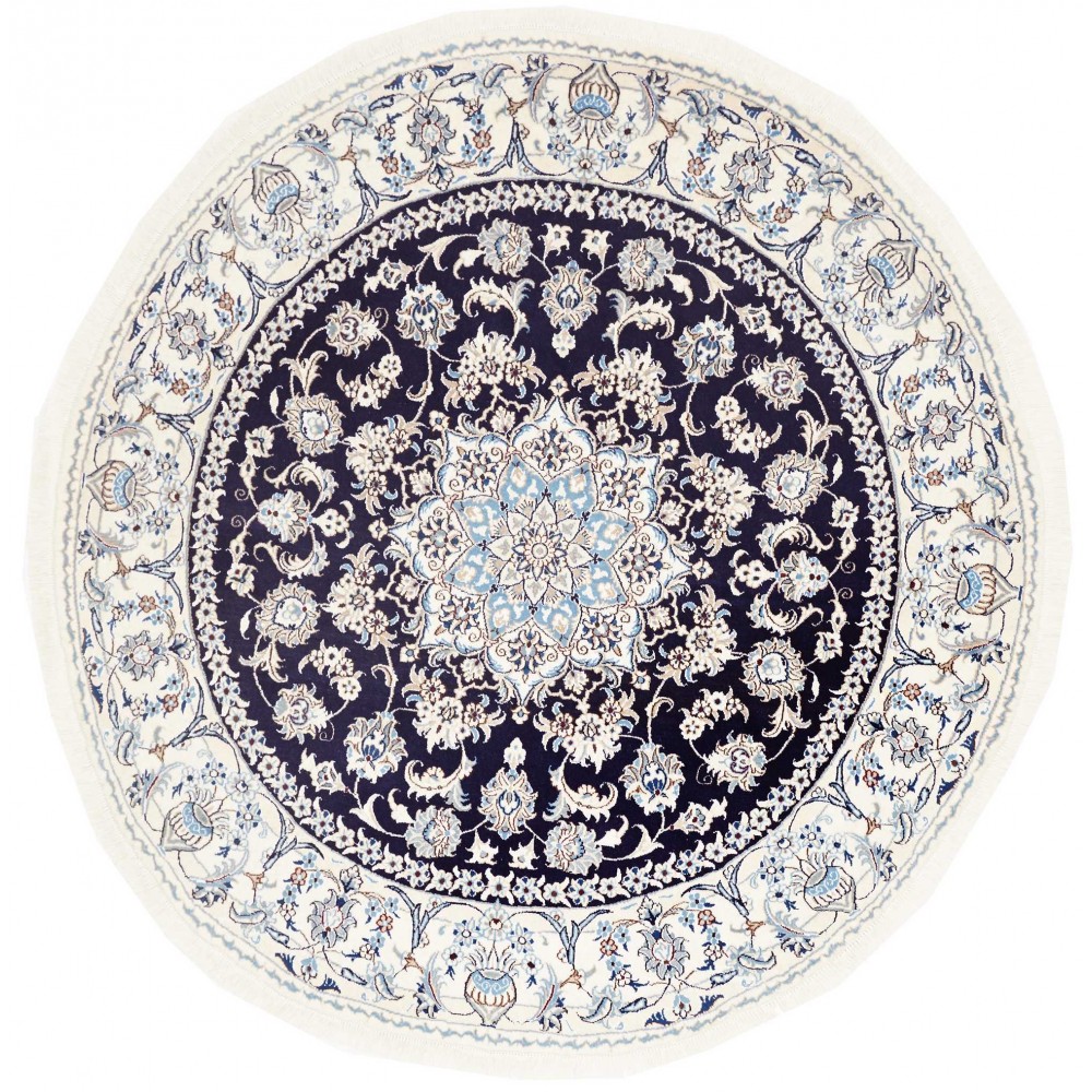 Tappeto Nain Kashmar Persia grigio 200x200