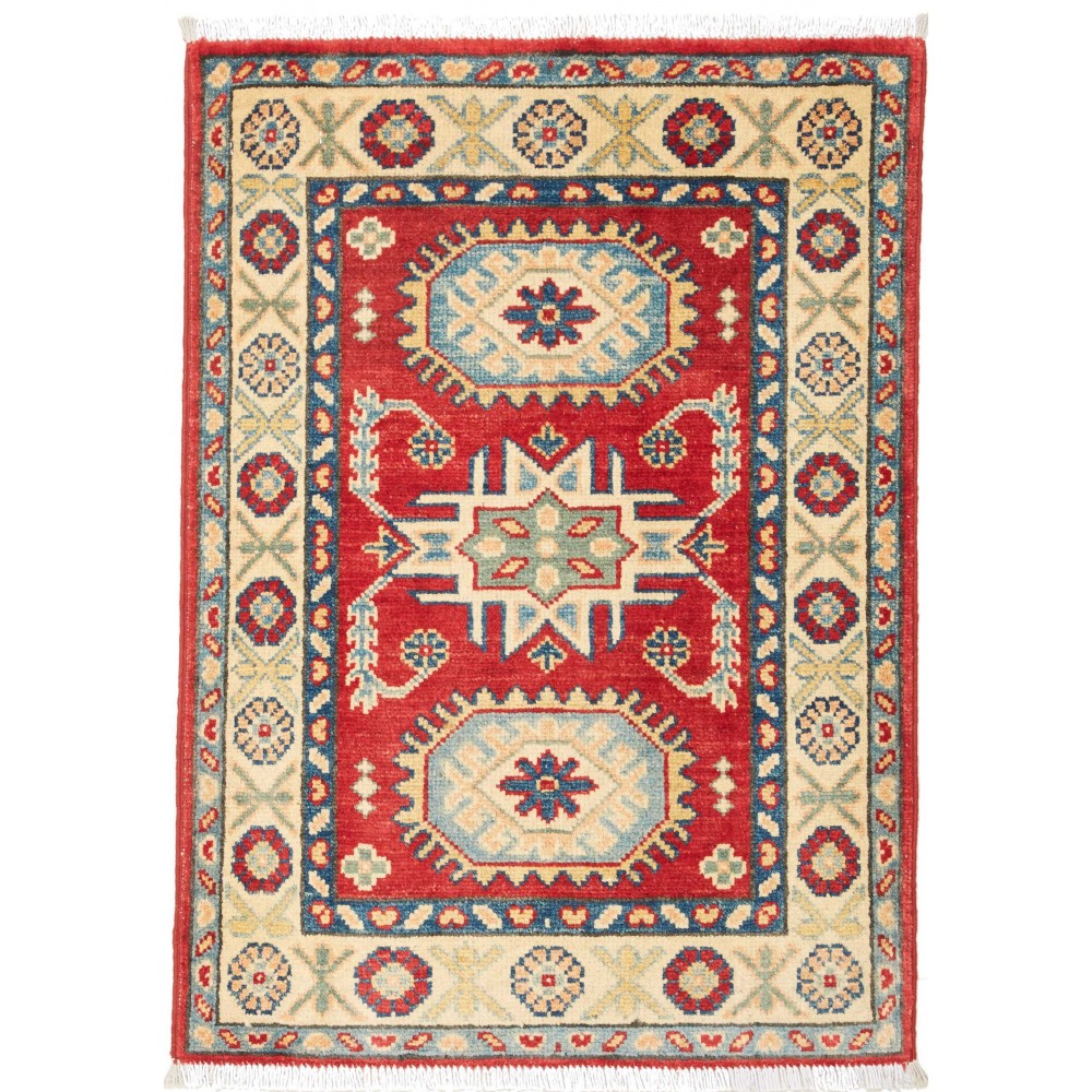 Tappeto Kazak Pakistan marrone grigio 60x88 Tappeto Kazak Pakistan marrone grigio 60x88