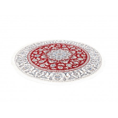 Tappeto Nain Kashmar Persia bianco marrone 200x200