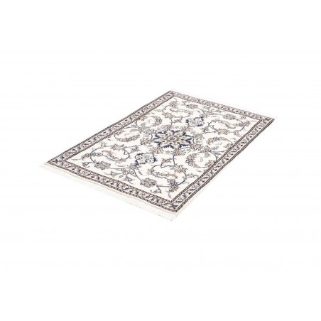 Tappeto Nain Kashmar Persia bianco grigio 89x143