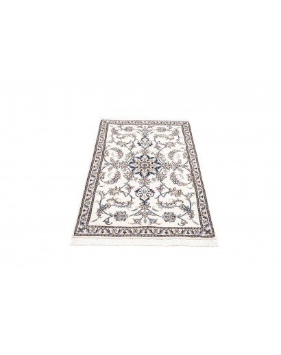 Tappeto Nain Kashmar Persia bianco grigio 89x143
