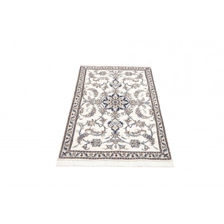 Tappeto Nain Kashmar Persia bianco grigio 89x143