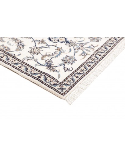 Tappeto Nain Kashmar Persia bianco grigio 89x143