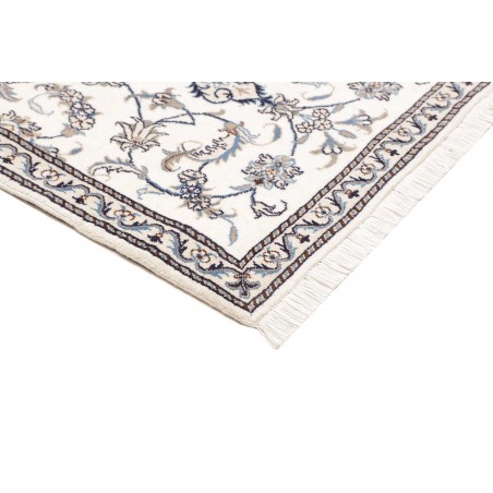 Tappeto Nain Kashmar Persia bianco grigio 89x143