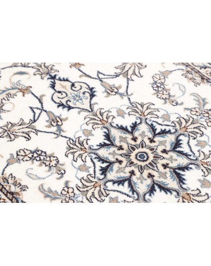Tappeto Nain Kashmar Persia bianco grigio 89x143