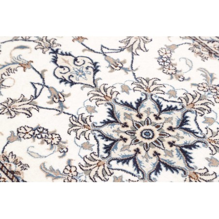 Tappeto Nain Kashmar Persia bianco grigio 89x143