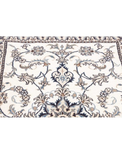 Tappeto Nain Kashmar Persia bianco grigio 89x143