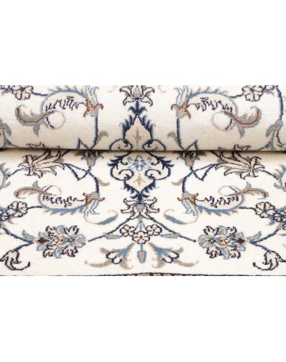 Tappeto Nain Kashmar Persia bianco grigio 89x143