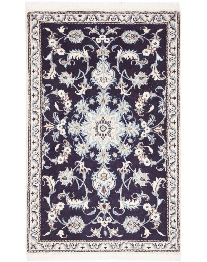 Tappeto Nain Kashmar Persia grigio azzurro 86x135