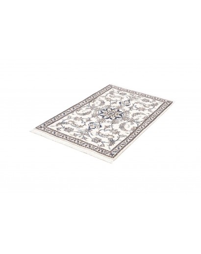 Tappeto Nain Kashmar Persia bianco grigio 90x135