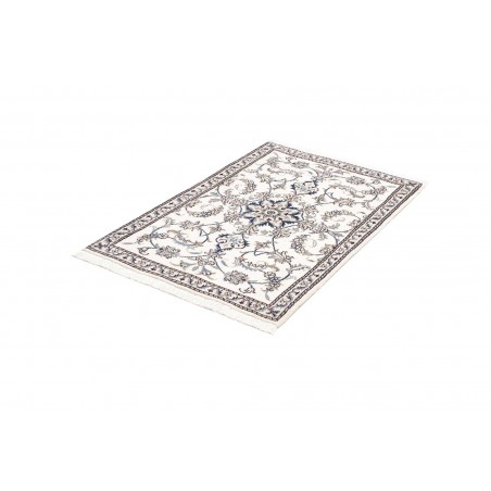 Tappeto Nain Kashmar Persia bianco grigio 90x135