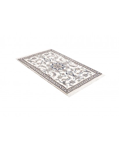 Tappeto Nain Kashmar Persia bianco grigio 90x135