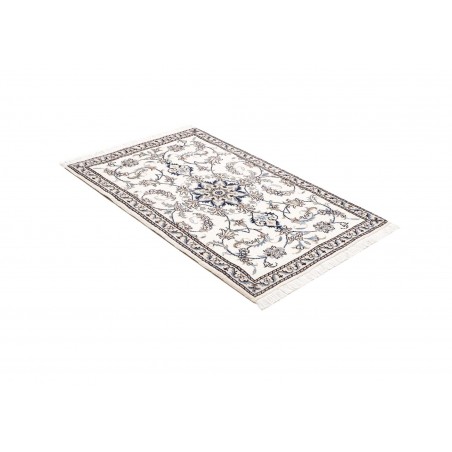 Tappeto Nain Kashmar Persia bianco grigio 90x135