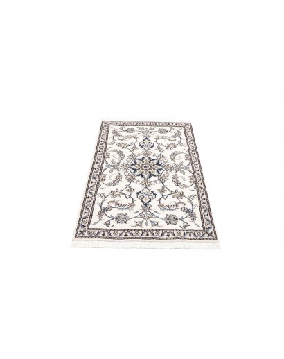 Tappeto Nain Kashmar Persia bianco grigio 90x135
