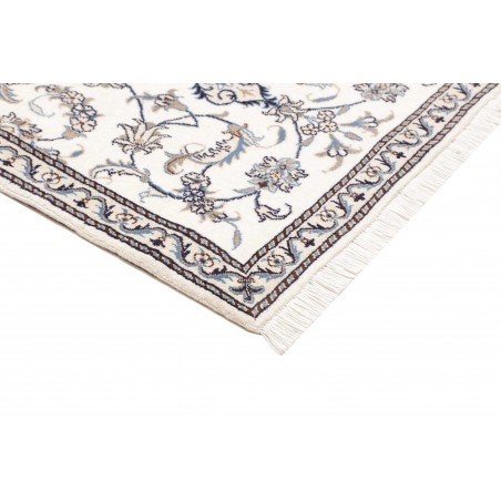 Tappeto Nain Kashmar Persia bianco grigio 90x135