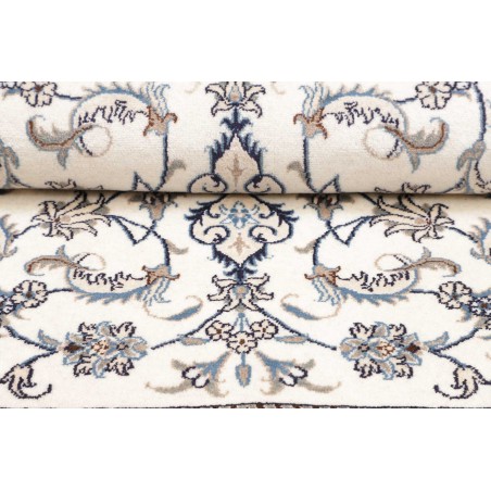 Tappeto Nain Kashmar Persia bianco grigio 90x135