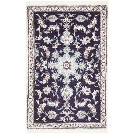 Tappeto Nain Kashmar Persia grigio azzurro 89x136
