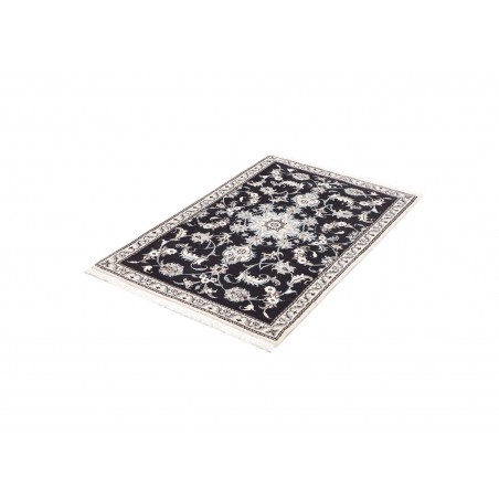 Tappeto Nain Kashmar Persia grigio azzurro 89x136