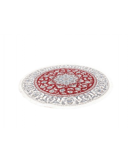 Tappeto Nain Kashmar Persia bianco marrone 195x195