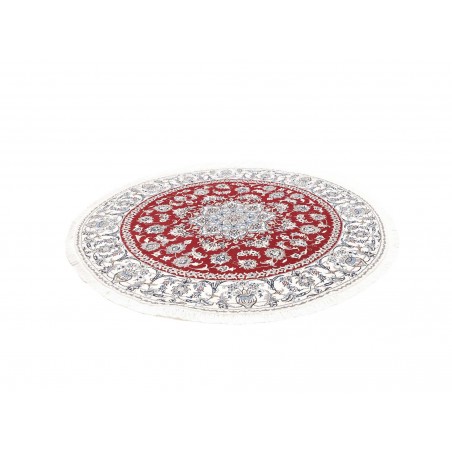 Tappeto Nain Kashmar Persia bianco marrone 195x195