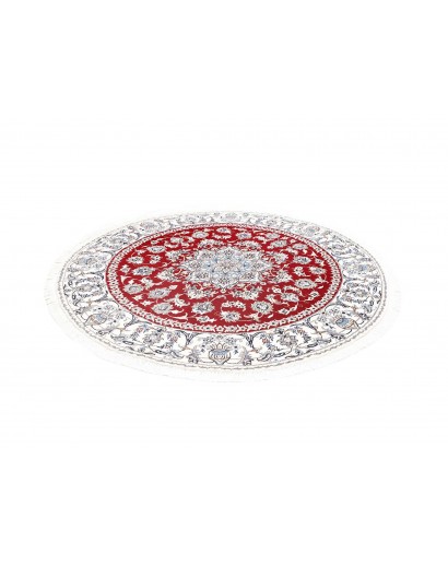 Tappeto Nain Kashmar Persia bianco marrone 195x195