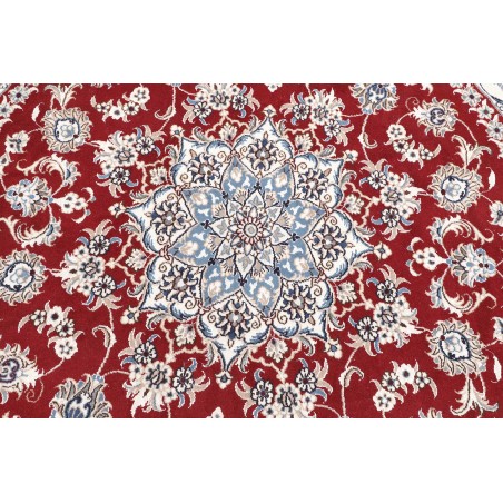Tappeto Nain Kashmar Persia bianco marrone 195x195