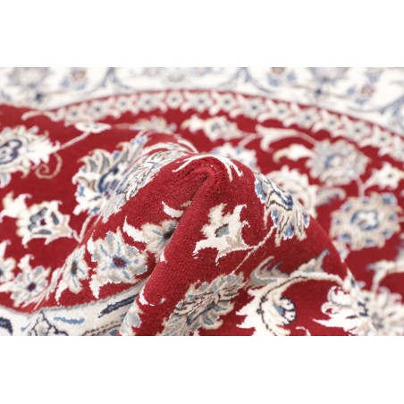 Tappeto Nain Kashmar Persia bianco marrone 195x195