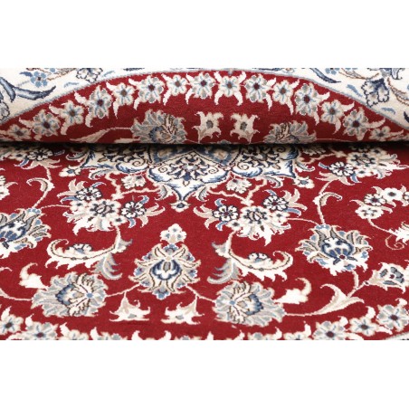 Tappeto Nain Kashmar Persia bianco marrone 195x195