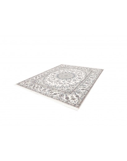 Tappeto Nain Kashmar Persia bianco grigio 248x298