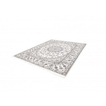 Tappeto Nain Kashmar Persia bianco grigio 248x298