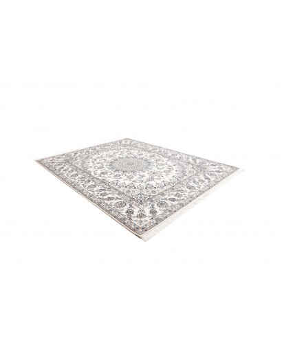 Tappeto Nain Kashmar Persia bianco grigio 248x298