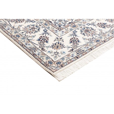 Tappeto Nain Kashmar Persia bianco grigio 248x298