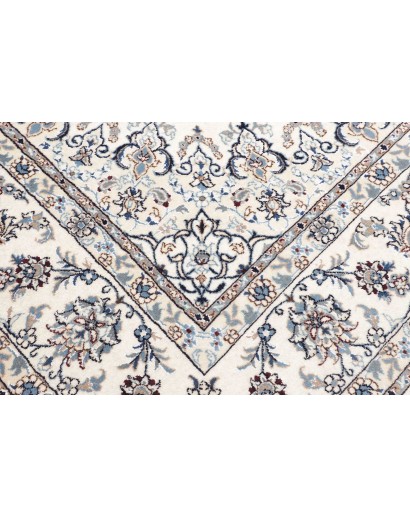 Tappeto Nain Kashmar Persia bianco grigio 248x298