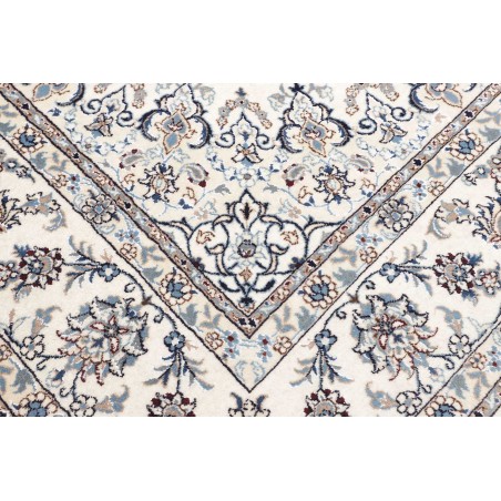 Tappeto Nain Kashmar Persia bianco grigio 248x298