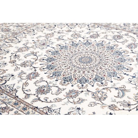 Tappeto Nain Kashmar Persia bianco grigio 248x298