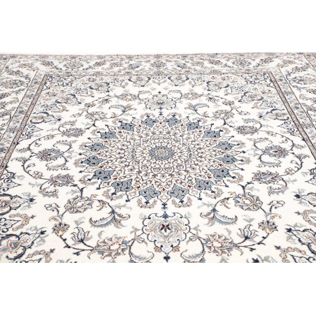 Tappeto Nain Kashmar Persia bianco grigio 248x298
