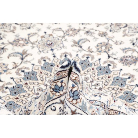 Tappeto Nain Kashmar Persia bianco grigio 248x298