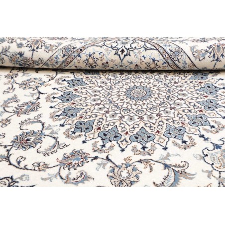Tappeto Nain Kashmar Persia bianco grigio 248x298