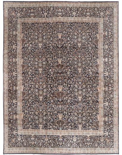 Tappeto Kerman Persia azzurro blu 393x525