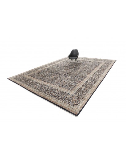 Tappeto Kerman Persia azzurro blu 393x525