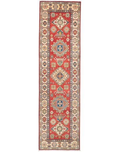 Tappeto Kazak Pakistan marrone grigio 82x295