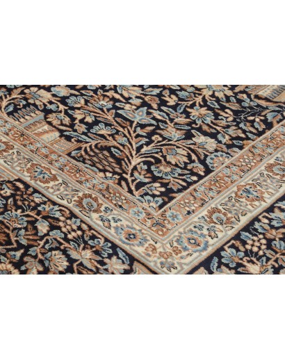 Tappeto Kerman Persia azzurro blu 393x525