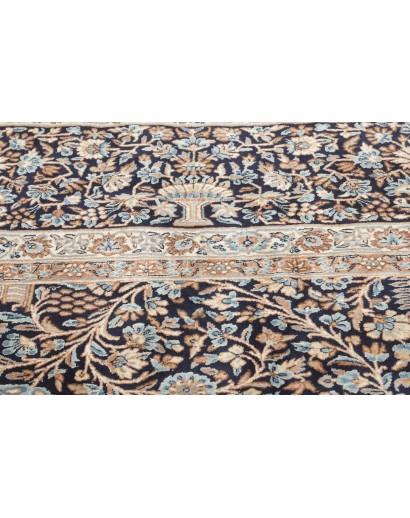 Tappeto Kerman Persia azzurro blu 393x525