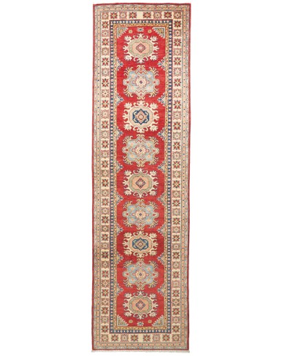 Tappeto Kazak Pakistan marrone azzurro 82x298